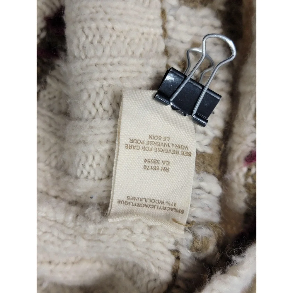 Free People Sweater Womens Medium Snow Drift‎ Fair Isle Cowl Neck Top Sleeveless